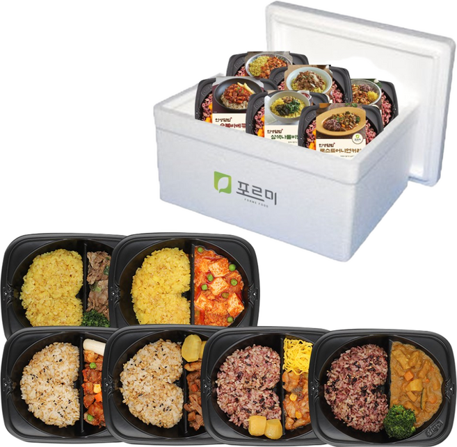 포르미 인생덮밥 6종6팩 고기구성 덮밥도시락 간편식 한끼도시락, 1세트, 232g