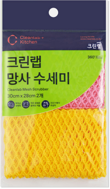 크린랲 망사 수세미, 10개, 2개입