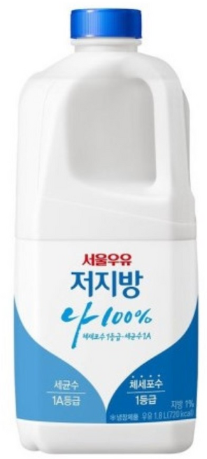 서울우유 나100% 저지방, 1.8L, 1개