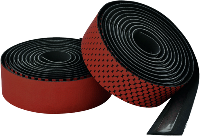 시클로베이션 어드밴스드 레더 터치 퓨전 투톤 자전거 핸들바 테이프, 블랙+레드, 1세트