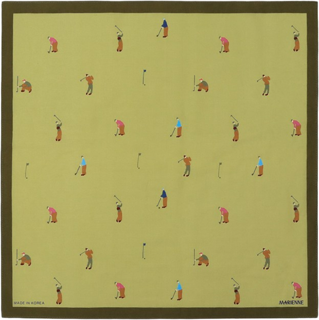 [골프세상] 나염 남성 손수건 골프 손수건 매너 손수건 44 x 44