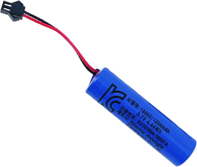 SGTIME KC인증 18650 리튬이온 배터리 3.7V 1200mAh SM 2핀 커넥터 충전팩, 1개입, 1개