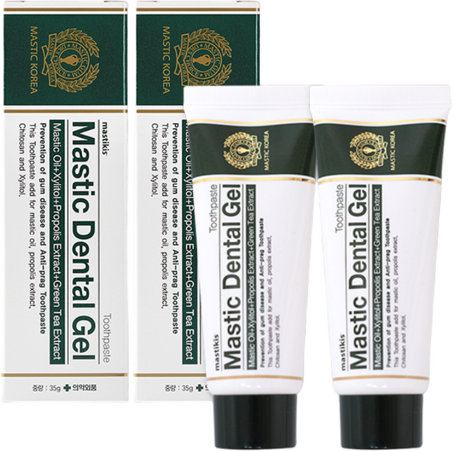 매스틱 연구소 매스틱 덴탈 젤 잇몸 마시지 치약 35g 2개 + 손소독제