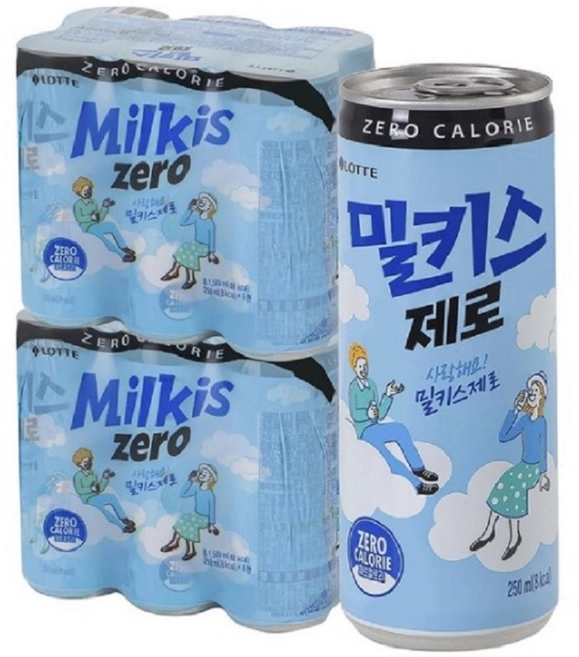 롯데칠성 밀키스제로, 250ml, 12개
