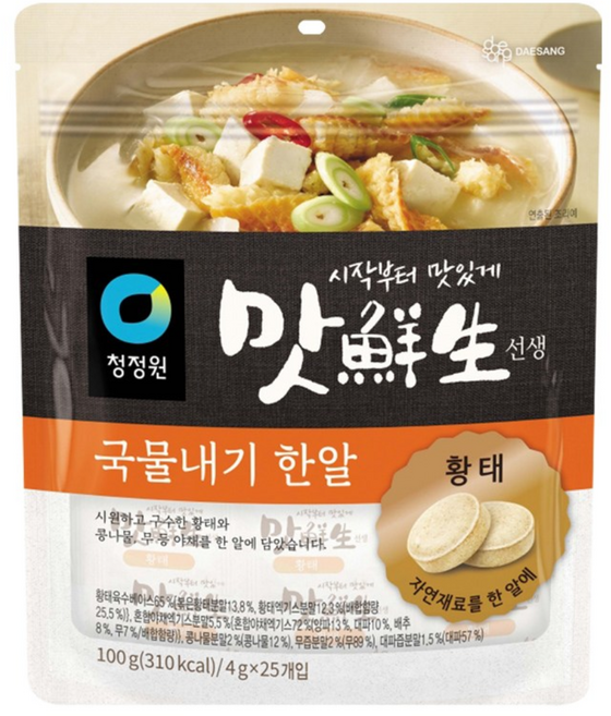 대상 청정원 맛선생 황태 국물내기 한알, 100g, 1개