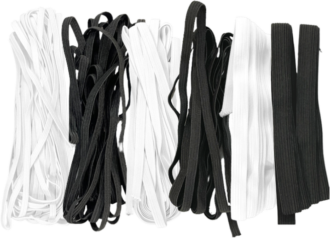 다용도 납작 수선 고무줄 (4골/6골/8골/12골/16골), 1개, 블랙 8골