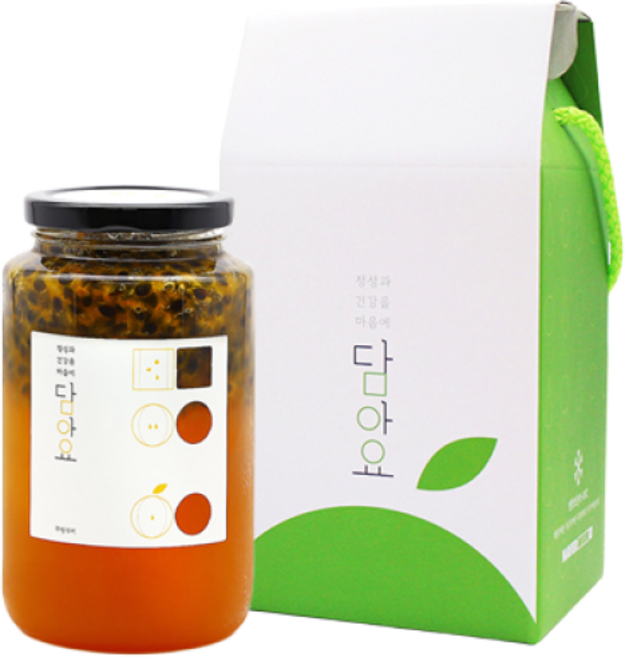 담아요 수제청 과일청 1구 선물세트, 1세트, [1구]백향과청650g