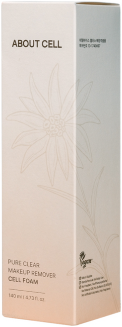어바웃셀 퓨어 클리어 메이크업 리무버 셀 폼, 1개, 140ml