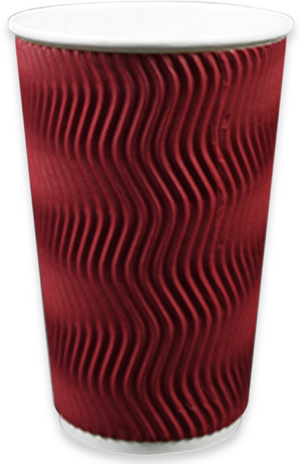 크리스마스느낌종이컵 16온스 3중 단열종이컵 웨이브 와인, 1세트, 500개