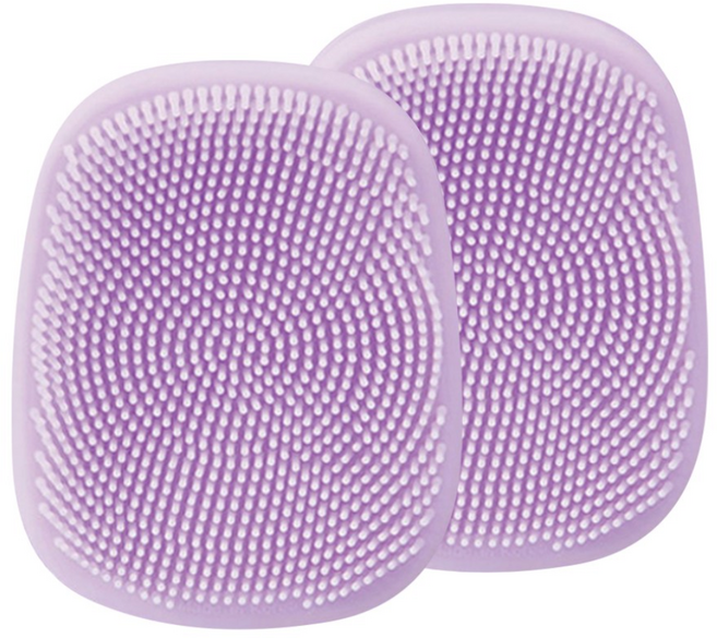 비비또 실리콘 클렌징 모공 브러쉬, 라벤더, 2개