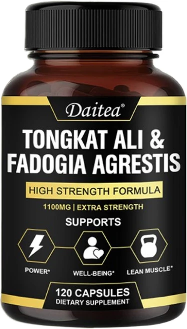 Fadogia Agrestis 600mg 및 Tongkat Ali 500mg 보충제는 신체 활동을 지원하고 잠재력을 발휘하며 전반적인 건강을 향상시킵니다., 60캡슐, 1개, 60정 - 쿠팡