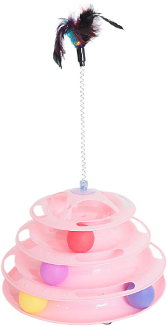 딩동펫 쥐잡이 트랙볼 고양이 사냥 장난감, 핑크, 1개