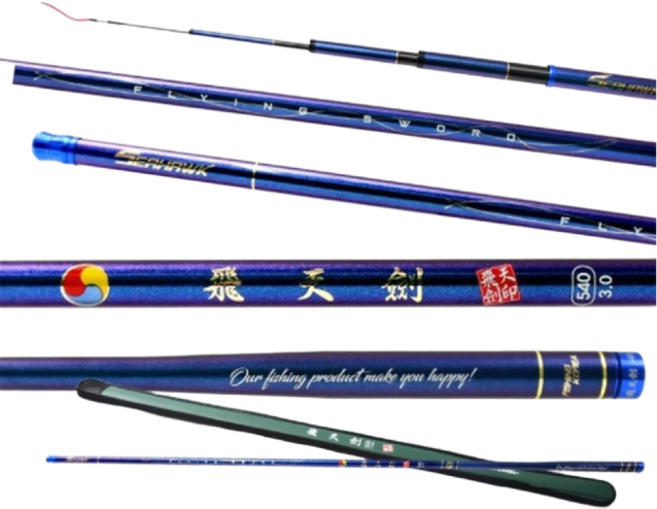 씨호크 비천검 민물 붕어 잉어 향어 민장대 바다 볼락 학꽁치 대고등어 낚시대, 3.5칸 (630)