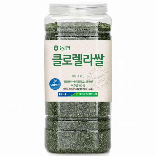 [농협] 하나로라이스 클로렐라쌀 2.2kg, 1개