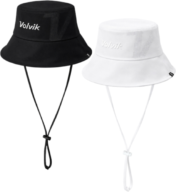 볼빅 시그니처 V펀칭 벤틸레이션 남녀공용 버킷햇, M, 블랙, 1개