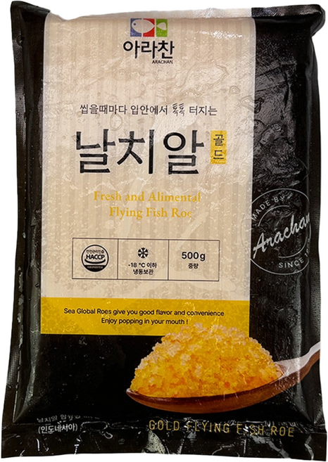 해물총각 씹을때마다 톡톡 터지는 프리미엄 날치알 골드, 1개, 500g