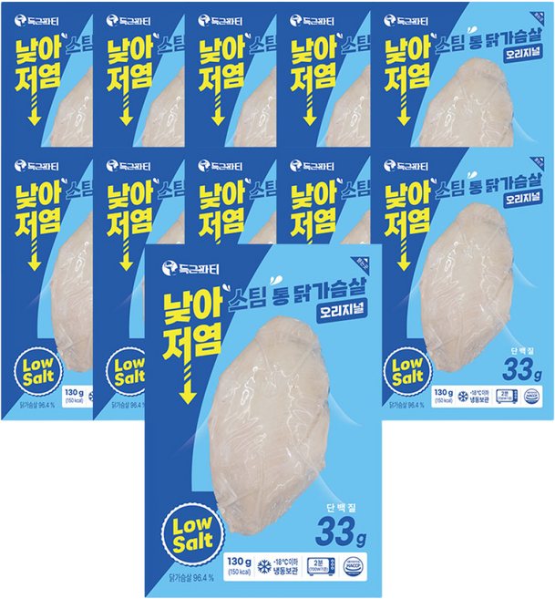득근파티 저염 닭가슴살, 30개, 130g