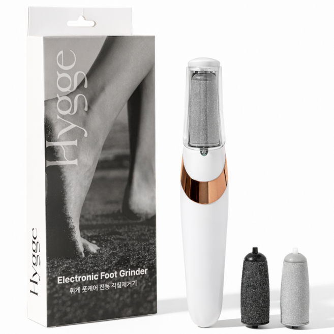 휘게 전동 발각질제거기 발바닥 뒤꿈치 뒷꿈치 굳은살 관리 제거 무선 각질 제거기, 화이트, V1