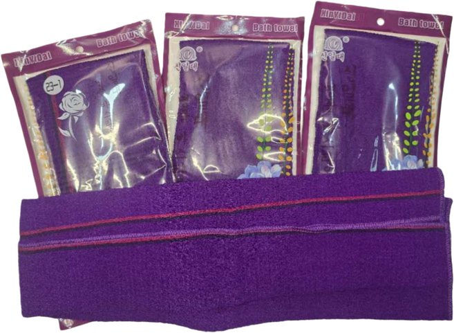 [양면 때타올] 세신사전용 강한 등밀이 목용용품 80 90, 1개, 1개입, 보라색