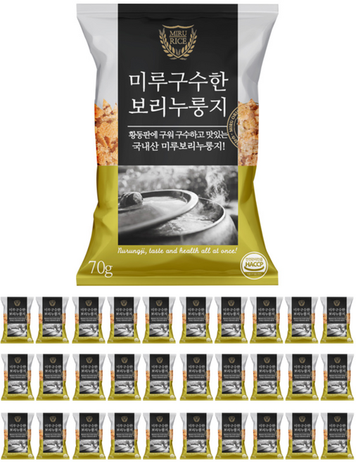미루구수한누룽지 보리, 30개, 70g