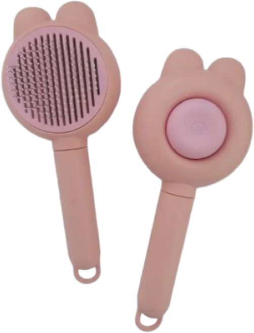 온리너 애완동물 고양이 빗 원터치 브러쉬 2개세트, 1개, 핑크+핑크