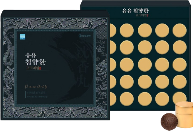 유유제약 프리미엄 25% 침향환 30환 선물세트 쇼핑백 증정 산삼 녹용, 1개, 112.5g