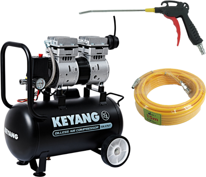 계양 KAC-30SE II 콤프레샤 세트 (본품 + 에어호스 15m + 사출에어건) / 공구명장, 1개
