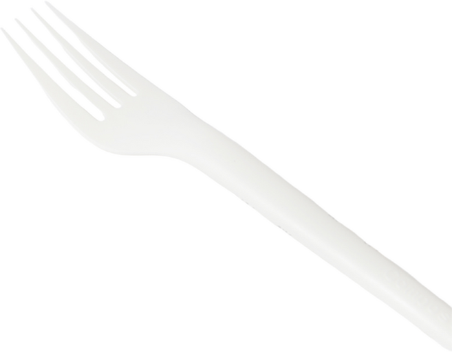 아이엠그리너 생분해 PLA 일회용 포크 화이트 개별포장, 1세트, 100개