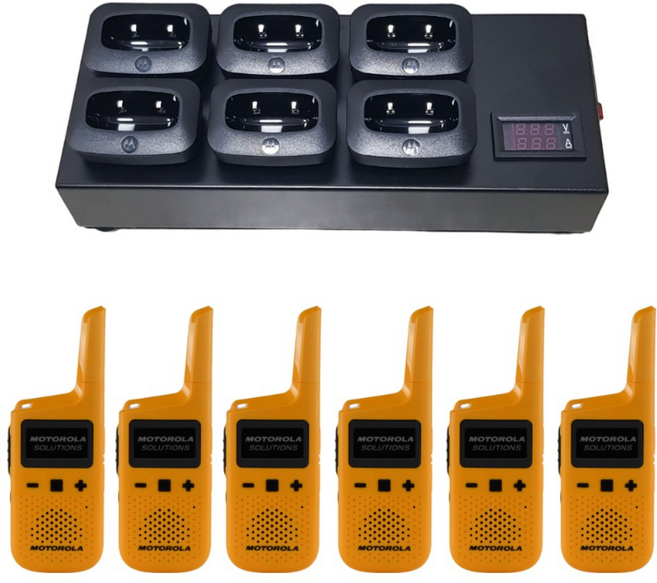 모토로라 디지털 생활무전기 골드 6대+6구 멀티충전기, 1개, 모토로라골드6대+6구멀티충전기