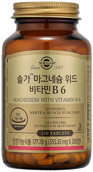 솔가 마그네슘 위드 비타민 B6, 320정, 1개 - 쿠팡