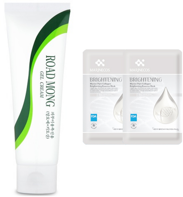 [단독 정품] 녹십초 로드몽 촉진용 젤 크림 120ml+마린콜라겐 마스크팩 2매 단독 증정!, 1개