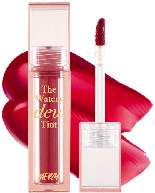 MERZY The Watery dew Tint光澤水露唇釉, WD5 Cherry Shot, 4g, 1支
