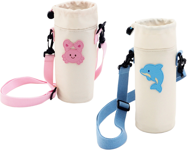 MULNORY 어린이집 유치원 물병 파우치 물통 가방 주머니, 블루