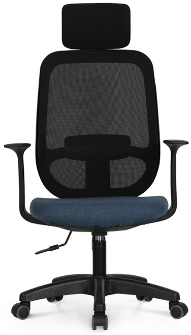 린백 LB16HB 사무용 컴퓨터 학생 책상 메쉬 팔걸이 높이조절 요추 의자, 블루