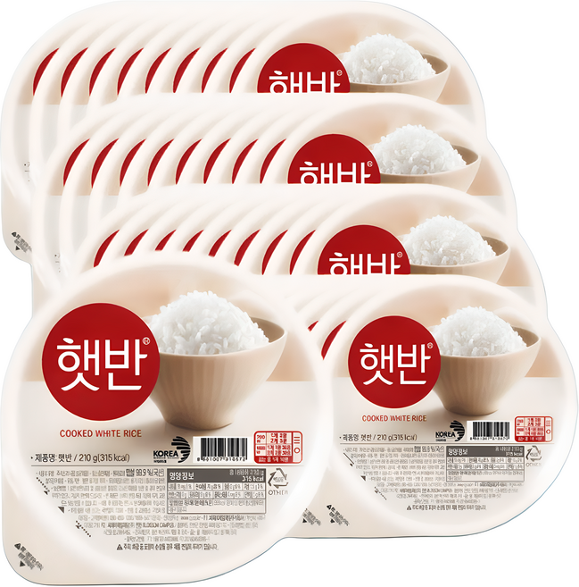 햇반 백미밥, 210g, 36개