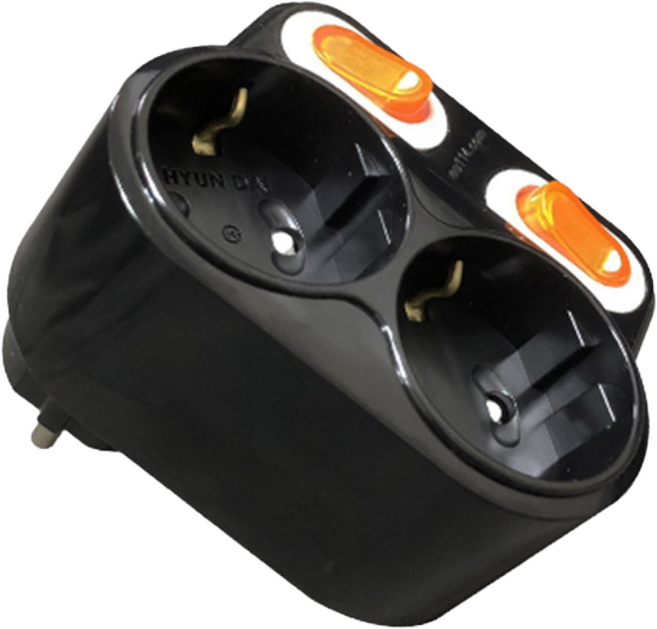 멀티탭 회전 블랙개별멀티탭 KS인증 2구 국산, 1개, 블랙