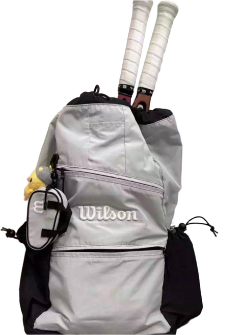 이윤 월슨 wilson 롤랑가로스 프랑스오픈 투어백 테니스 가방 토너먼트백 라켓백 배드민턴백 라켓가방, D. 실버 회색, 1개