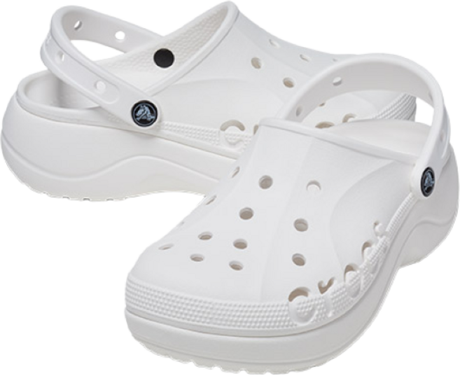 [크록스 공식 정품] 바야 플랫폼 클로그 화이트 230~250