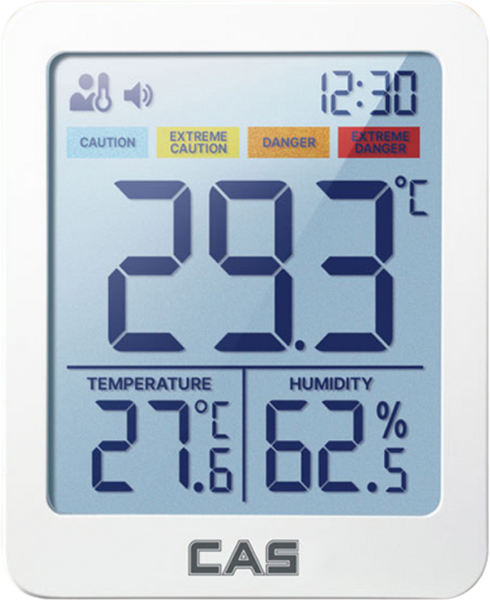 카스 체감온도계 온도 습도 체감 측정기 디지털 벽걸이 자석 알람 T701, 화이트, 1개