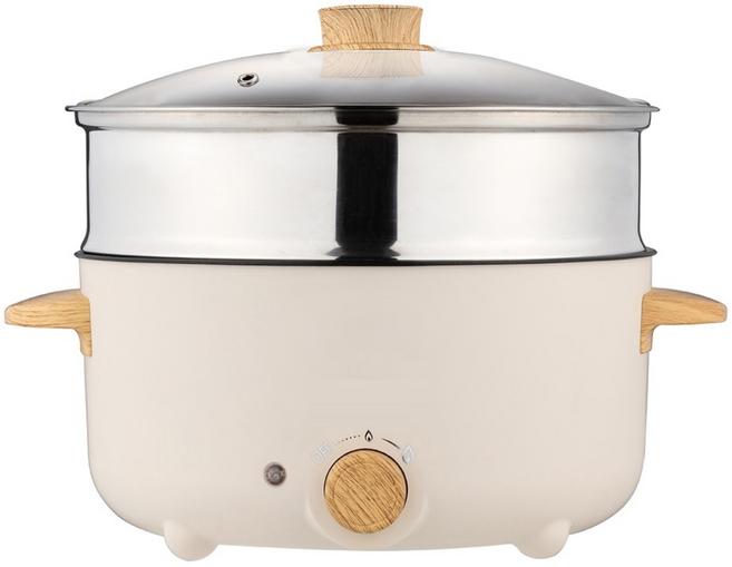 멀티 쿠커 3리터 찜기 가정용 기숙사용 전기조리기 찜기 다용도 전기냄비, 3리터쿠커