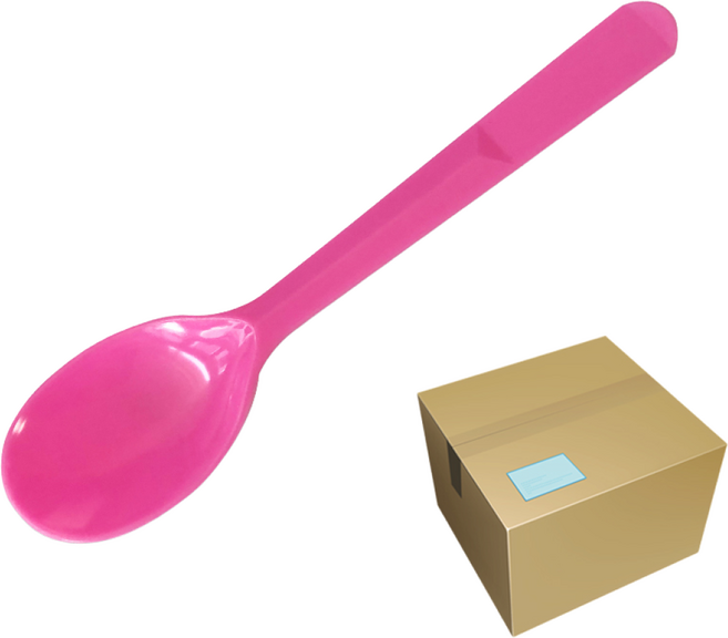 12cm 일회용숟가락 아이스크림스푼 요거트스푼 개별포장 핑크(대) 1박스 4000개입, 1개