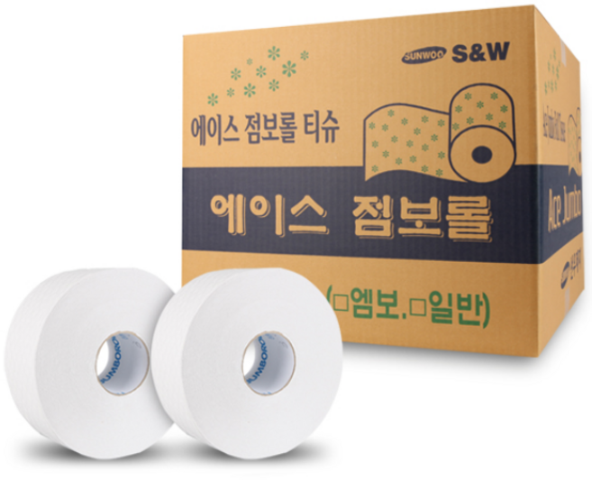 대용량 업소용 휴지 점보롤 착한 화장지 물에잘풀리는 300m 두겹 16롤, 1개