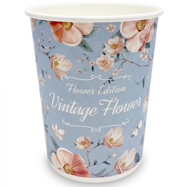 플라워에디션 빈티지플라워 10온스 종이컵 1000개, 1개