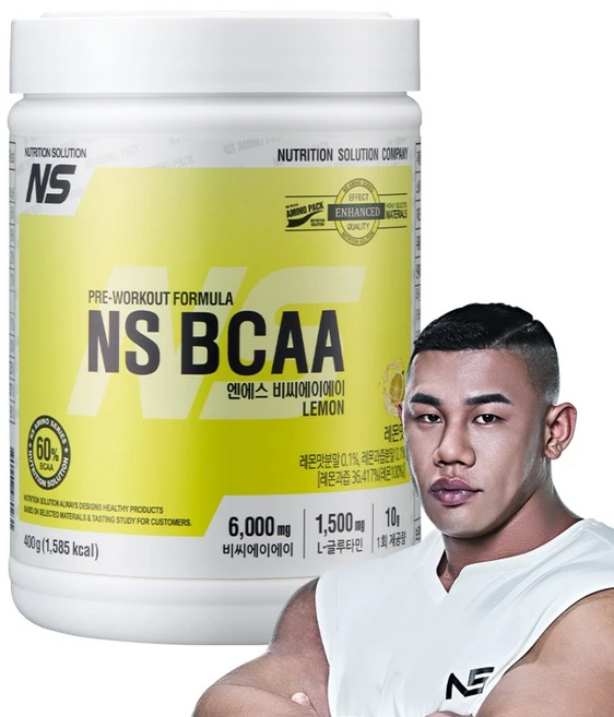 NS BCAA 아미노산 보충제 레몬맛, 1개, 400g - 쿠팡