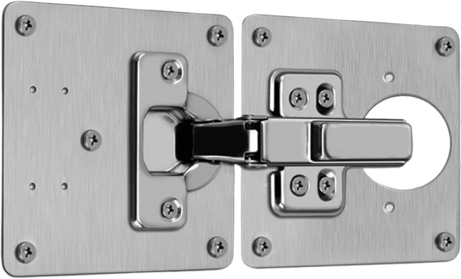 4p/8p/16p 싱크대 경첩 보강판 셀프 수리 세트 댐퍼 댐핑 찬장 문짝, 4개