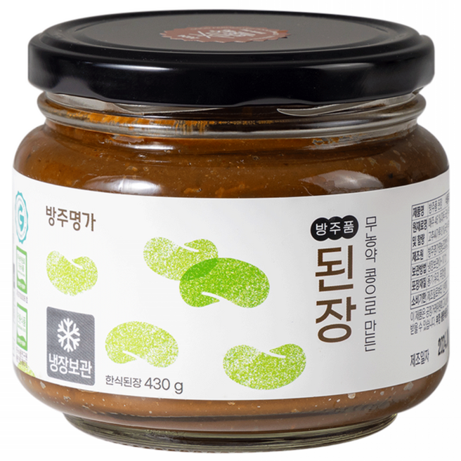 방주명가 된장 재래식 국산콩 시골 전통 한식 집된장 430g, 1개