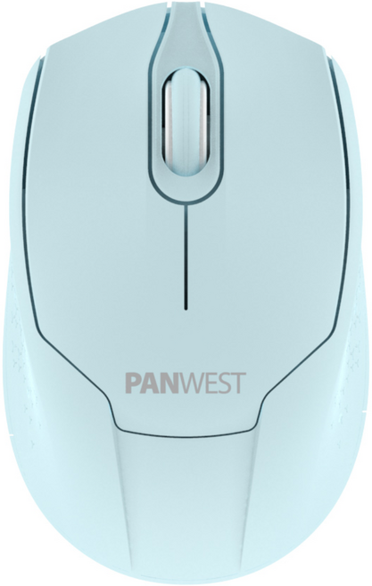 팬웨스트 BT3050 무소음 무선 블루투스 마우스 5.0, Pale Blue