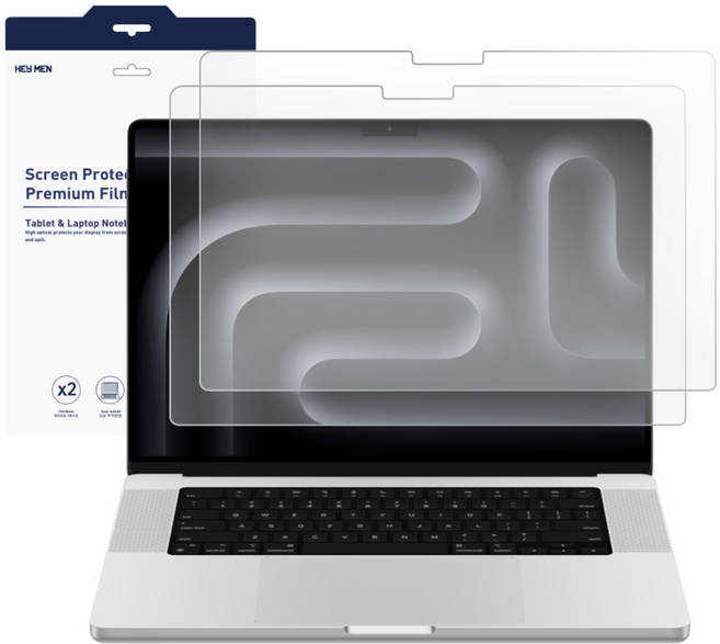 헤이맨 맥북 프로 16 M1 M2 M3 M4 저반사 액정 보호 필름, 1개