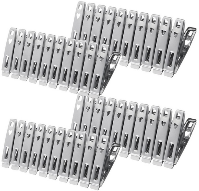 스테인리스 빨래집게 A형 50mm, 메탈, 1세트