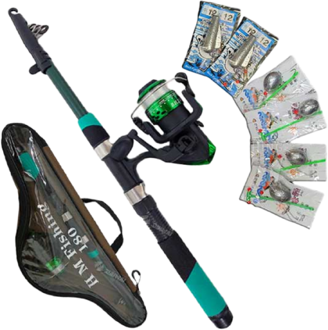 고씨낚시 짧은 휴대용 미니 낚시대 릴대 세트 어린이 초보 입문용 원투 찌낚시